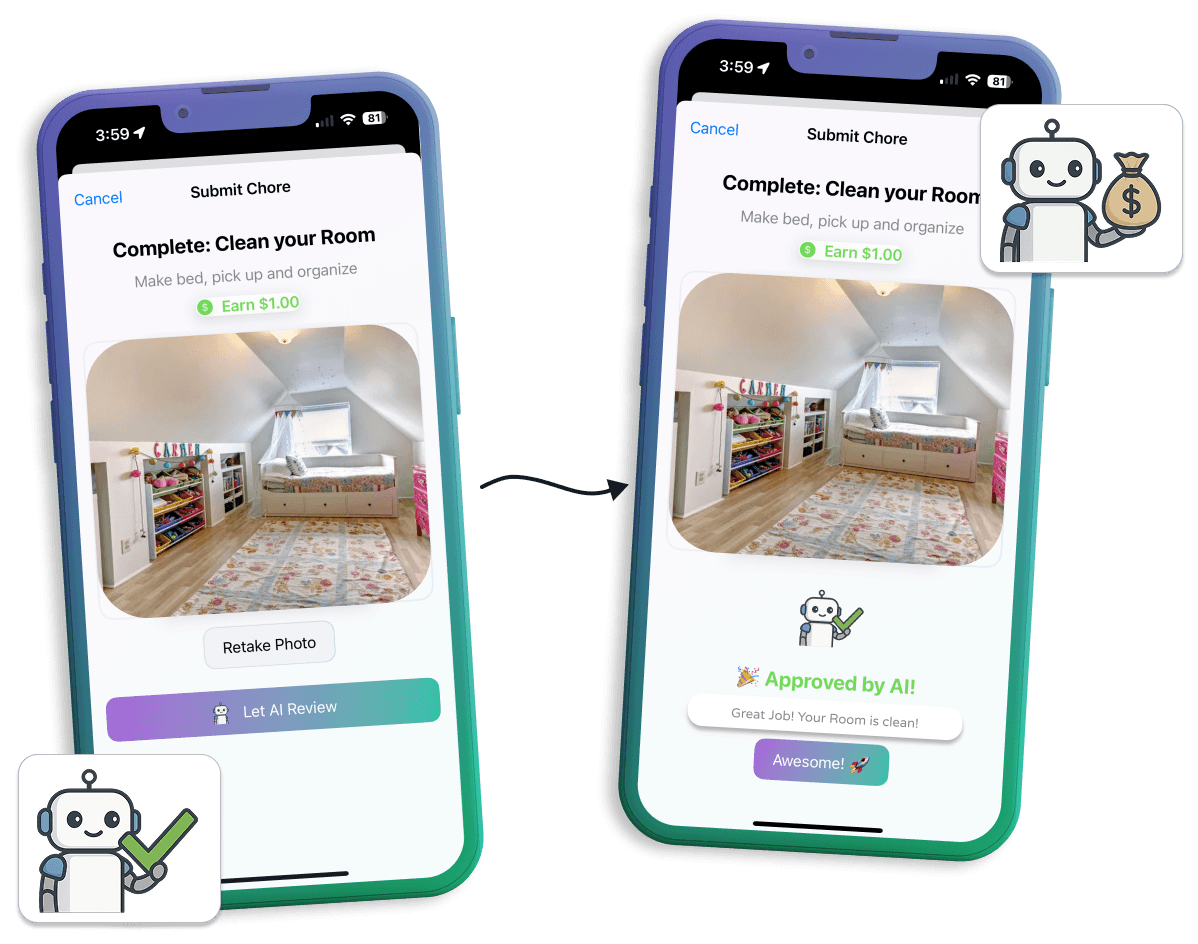 ChoresAI App Mockup